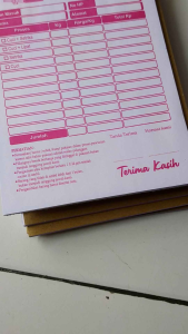 Nota Loundry 2 Ply 1/4 Folio H - Siap Kirim