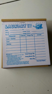 Nota Loundry 2 ply 1/6 Folio - E siap kirim