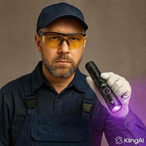 ไฟฉายUVแบล็คไลท์ รุ่นซูมได้ ใช้หารอยรั่วแอร์รถยนต์ชาร์จไฟUSBสามารถเช็คแบ๊งค์ได้ [055-4]