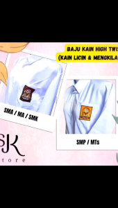 baju sekolah putih smp lengan pendek - baju.sekolah smp lengan panjang - baju.sekolah Tingkat menengah pertama