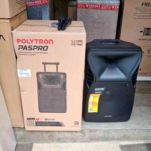 POLYTRON PAS PRO 15F5 SPEAKER MEETING PORTABLE BLUETOOTH 15INCH INCLUDE MIC WIRELESS 2 PCS