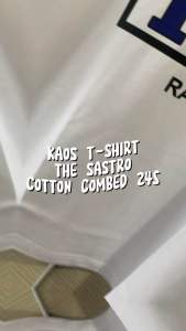 KAOS T-Shirt THE SASTRO TEE WHITE Bahan Tebal Cotton Combed 24s