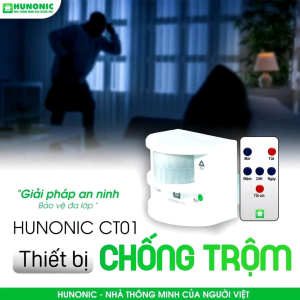 Thiết Bị Chống Trộm Và Báo Khách Đa Năng Hunonic CT01 - Dễ Dàng Sử Dụng Và Lắp Đặt - Chinh Hãng Bảo Hành 12 Tháng