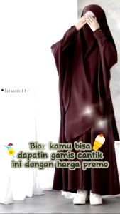 GAMIS ABAYA SETKHIMA R TERBARU 2025/DRESS LEBARAN KEKINIAN SEDANG TREN/ABAYA SET KERUDUNG KHIMAR.