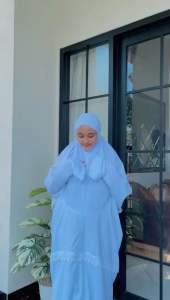 MUKENA TERUSAN LAJURAN DEWASA SUPER JUMBO ELEGANT BAHAN ADEM & LEMBUT