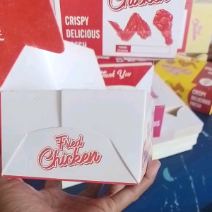 DUS FRIED CHICKEN MERAH PUTIH ISI 50 PCS / DUS FRIED CHICKEN NON VOIL