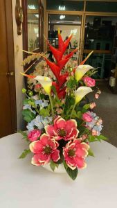 แจกันดอกไม้ประดิษฐ์ Ikebana flowers ดอกไม้ปลอมตกแต่งบ้าน