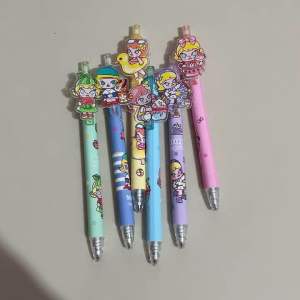 Pulpen Gel Klik Crying Baby/ Molly/ Labubuu crylic (1 set isi 6pc)