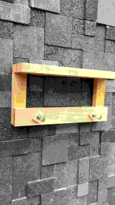 Gantungan Baju & Rak Minyak Wangi: Rak Dinding Gantungan Kunci Jati Belanda