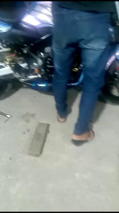 Desain Knalpot Elegan untuk Motor Ninja 2TAK Belang Hitam Biru