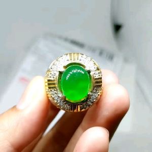 Cincin Natural Giok BURMA Ring PLT Murah / BATU AKIK GIOK BURMA