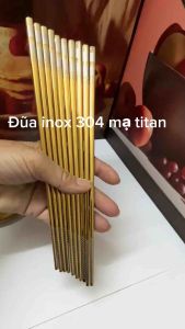 [HCM]COMBO 5 Đôi Đũa Inox 304 Mạ TiTaNium Chống Trượt ( hai màu đen và vàng)- Đũa INOX Cao Cấp- Đũa TITAN - Đũa Châu Á- Đũa Hàn Nhật Trung. Đũa Inox Dễ Vệ Sinh Không Bám Mùi - Lazada
