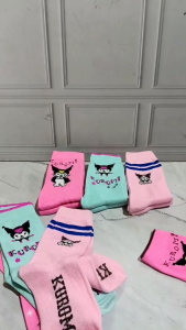 promo 3 & 12 pasang kaos kaki anak cewek motik kuromi / kaos kaki anak paud TK SD