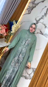 damla id gamis elizabeth dress motif elegan viral kekinia 2026 terbaru modern motif elegan chic