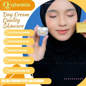 QiuSkin Day cream Quality Skincare cream pemutih kulit wajah dan extra glow skin BPOM QualityPremium