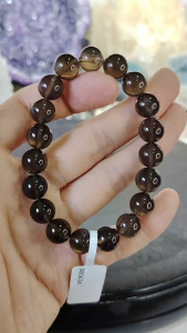 Natural Brazil High Grade Smoky Quartz Crystal Beads Bracelet SQ11 #SmokeyQuartz #Naturalcrystal
