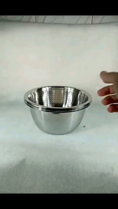 Baskom Stainless Steel tebal Lengkap Saringan Baskom Lubang Multifungsi