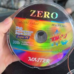 เอ็นตกปลา Zero สายพีอี ( super PE ) ยาว 100 เมตร 5 สี