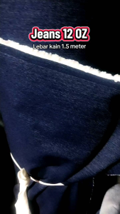 Kain JEANS DENIM Stretch 12 OZ GRADE A Eceran METER BAHAN CELANA LEVIS JEANS JAKET ROMPI ROK GAMIS BACKDROP BAHAN TAS GODDY BAG DLL