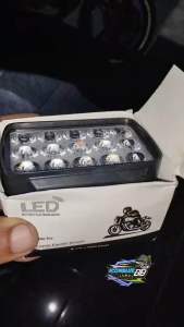 iconblue88 Lampu LED Sorot Tembak Model 15 Mata Motor Laser Gun Super Terang