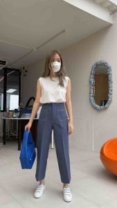 Urban Apparels | Baguette Trousers กางเกงทรงขากระบอก เดินด้ายรุ่น Signature อัดกาวทั้งตัว งานแต่ละๆ เป็นไปด้วย