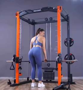 Smith Machine Power Cage with Crossover Machine Landmine (2024)