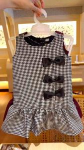 [1-6th] DRESS PESTA ANAK PEREMPUAN PREMIUM MEWAH ELEGAN WARNA HITAM MERAH INNER FURING KATUN (DS PITA)
