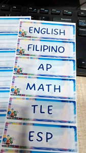 Estudio | Inside Out Inspired Subject Name Blank Sticker Label for Notebooks and Other School Supplies