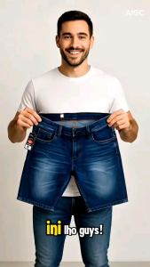 Celana jeans pendek fashion style  bahan jeans premium