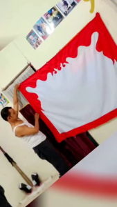 Kain kelir wayang  Dua Meter bahan kain oswot awet bahan tebal nyaman dan tahan lama