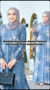 Dress Wanita Rayon Terbaru Belanja Baju.ID / Gamis Rayon Motif Best Seller Bumil Busui Friendly