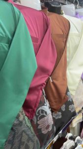 Baju Melayu Dewasa slim fitt kain paloma Parel skin soft(XS-3XL)Free butang sekali Tangan taype ada zip