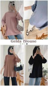 FUNE BLOUSE KNIT POLOS BY MOCA