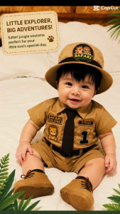 Customize Safari jungle theme outfit premium quality for baby kids birthday outfit