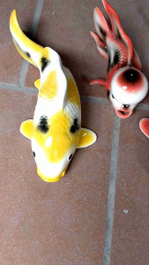 Tượng gốm cá trang trí phong thủy