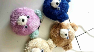 1PC TAS BONEKA SLEMPANG LUCU KARAKTER KEPALA BERUANG / TAS SLEMPANG PIRAL