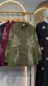 BLOUSE KEMEJA WANITA BORDIR PREMIUM ATASAN WANITA KEKINIAN BEST SELLER