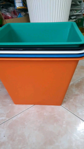 combo 3 chậu nhựa trồng cây vuông 35cm có nút bít lỗ trồng sen nuôi cá được