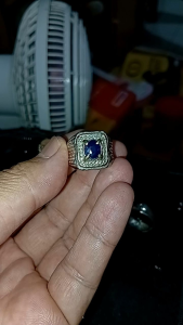 Cincin Batu Permata Bkue Safir Natural