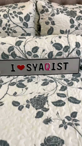Syaqist Super Queen Printed Patchwork 6in1 Cotton Hadiah Gift Bedding Bedsheet with Heart Pattern and Pillowcase Set