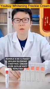 Paket Bundling 4 in 1 Paket Wajah Glowing Cindynal Cream Flek Serum Anti Kerut Mencerahkan Wajah
