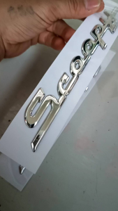 EMBLEM STIKER TIMBUL LOGO BODY SCOOPY CROME SEPASANG HIGH QUALITY