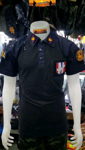 เสื้อโปโลชรบ เสื้อชรบ. เสื้อโปโลหน่วยงาน รุ่นใหม่  เครื่องหมายตุ๊กแกครบ4จุด พร้อมใช้ เนื้อCVC Cotton ของแท้MIDANON เกรดไทย