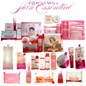 Brilliant Skin Essential Set Soap Toner Sunscreen Night Cream Serum and Foaming Cleanser