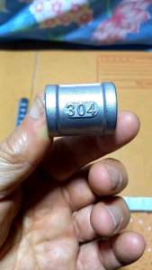 ข้อต่อตรงท่อแสตนเลส 304 สำหรับท่อมีเกลียว ขนาด 1 หุน 2 หุน 4 หุน 6 หุน