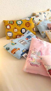 Kids Bean Fleece Pillow Cotton Neck Guard Bed Pillow 30x50cm