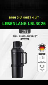 Bình giữ nhiệt Lebenlang LBL3026 Dung Tích 4 Lít Phích Giữ nhiệt 6-8h dung tích 4LCó lõi lọc trà và dây đeo