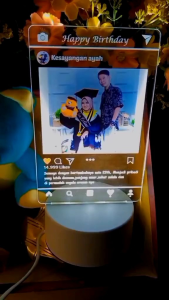 Kado ulang tahun cewek hadiah anniversary cowok kado ulang tahun cowok hadiah untuk cewek kado pernikahan untuk sahabat lampu akrilik nama lampu tidur plakat wisuda cewek lampu hias akrilik custom foto lampu tidur foto kado lampu hias