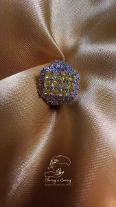 แหวนแฟชั่น เพชรแฟนซี CZ สีอำไพ ลดราคาเหลือ ฿2290.- จากราคา ฿3290.- บาท รวมส่ง