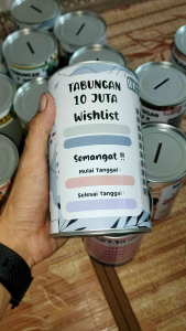 Celengan Target Kecil 10 JT Gratis Spidol